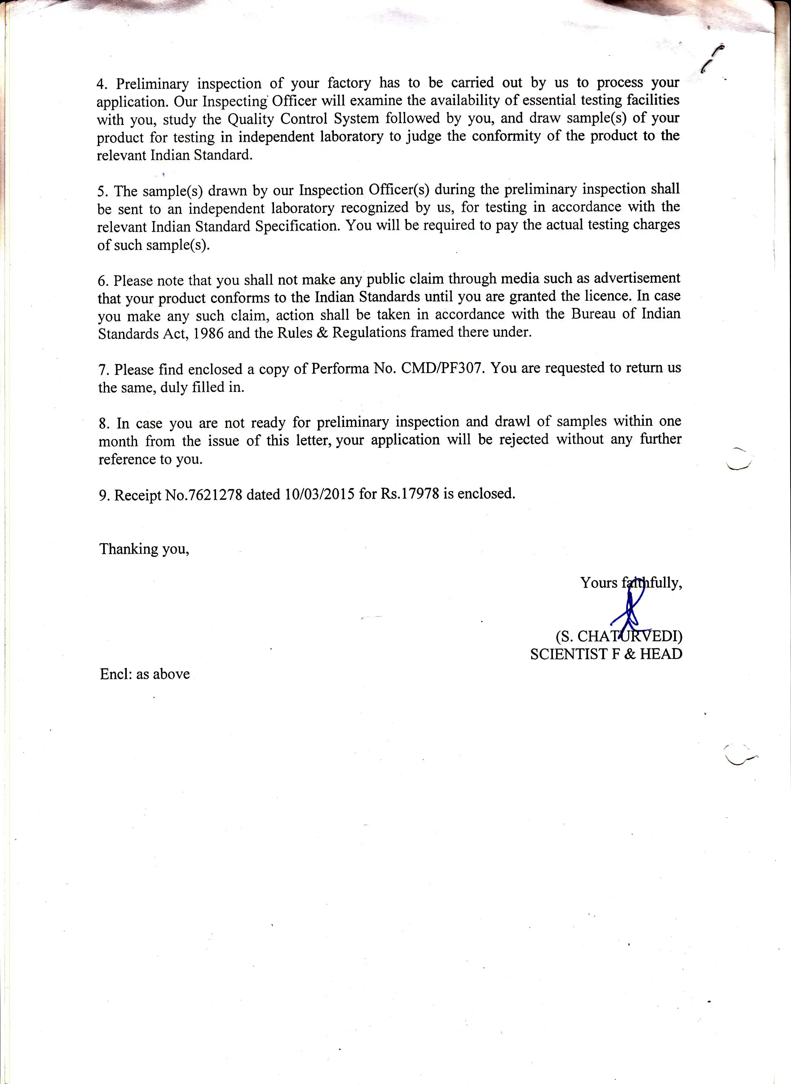 licence to use standard mark as per is 1786 : 2008 – KM Group of Industries